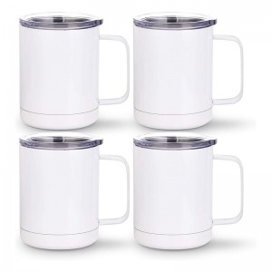 10 oz White Sublimation Blanks Stainless Steel Coffee Tumbler Mugs