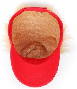 Chipewa cha Trump cha 2024 chokhala ndi Tsitsi, Donald Trump Make America Great Again Wig Hat Embroidered Ultra Adjustable MAGA Baseball Cap