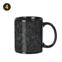 11 OZ Sublimation Coffee Mugs Blanks Black detail g