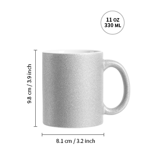 11 OZ sublimation Mugs Blanks Silver detail g