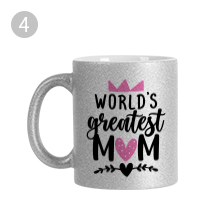 11 OZ sublimation Mugs Blanks Silver detail g