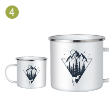 17 OZ Sublimation Blanks Enamel Mug detail g
