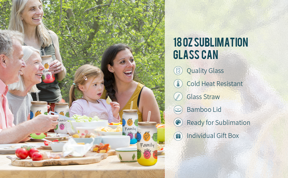 18 OZ Sublimation Glass Cans Blanks detail g