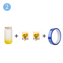 18 OZ Sublimation Glass Cans Blanks detail g