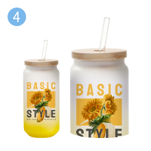 18 OZ Sublimation Glass Cans Blanks detail g