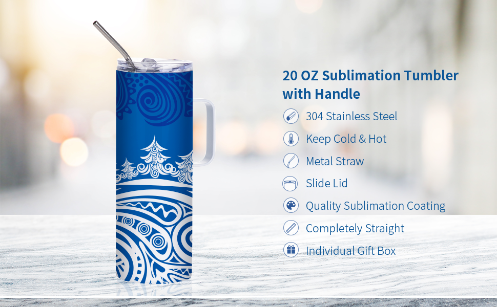 Tazas blancas de 20 oz con detalle de asa g