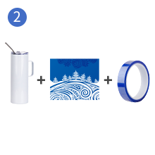 Tazas blancas de 20 oz con detalle de asa g