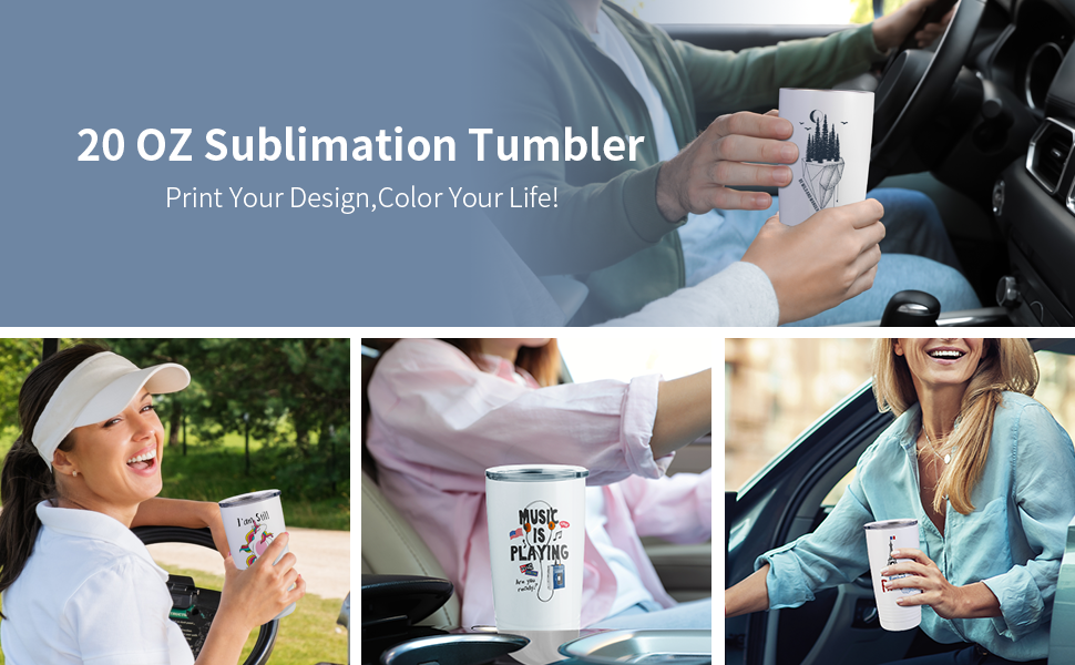 22 OZ Sublimation Blank Tumbler White Stainless detail g