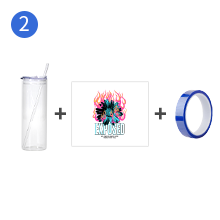 25 OZ Sublimation Glass Blanks Skinny detail g