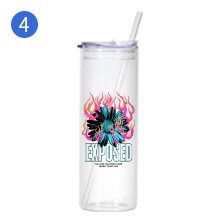 25 OZ Sublimation Glass Blanks Skinny detail g