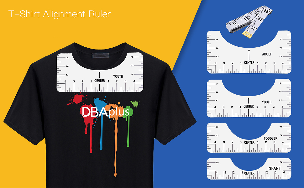5 PCS T-Shirt Ruler Guide
