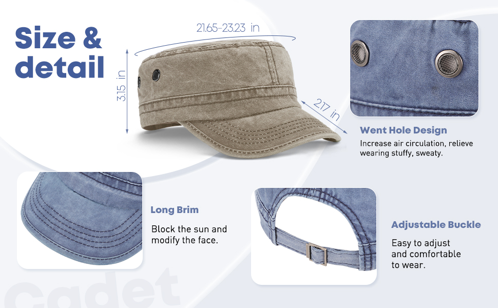 QICHEN Berretto Militare Uomo Camouflage – Baseball Cap Army Regolabile Con Visiera Curva, Protezione Solare