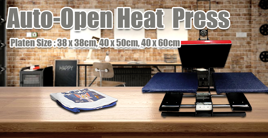 double station heat press -banner