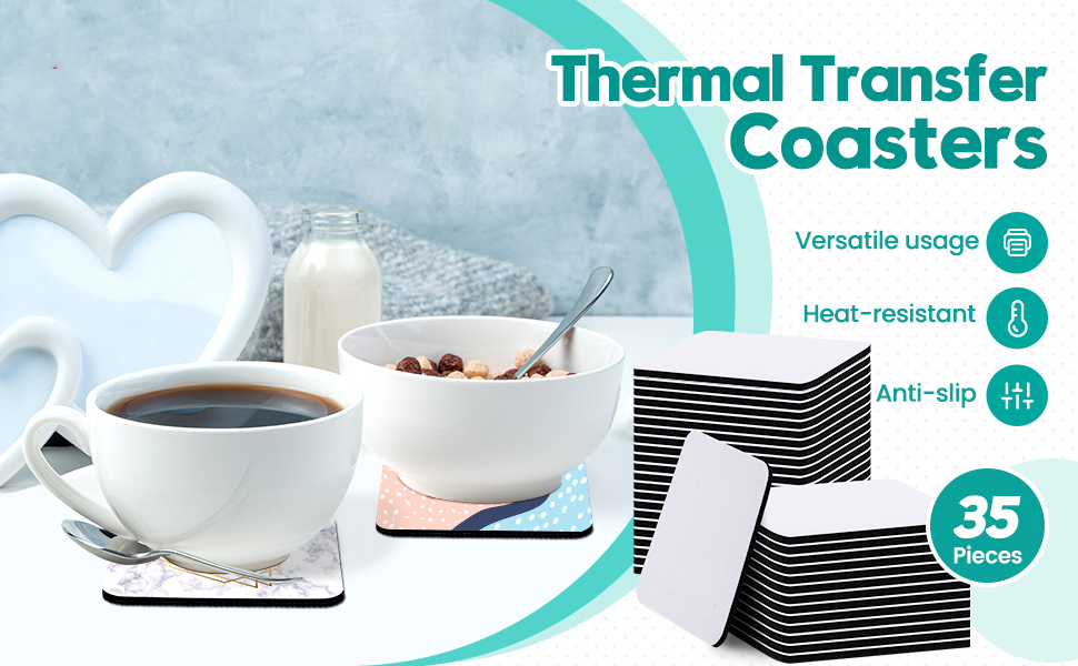 Chi tiết đế lót ly in thăng hoa hình vuông