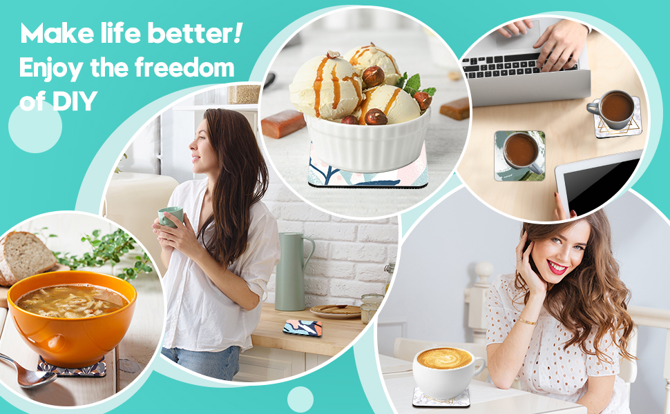 Square Sublimation Coaster detail 