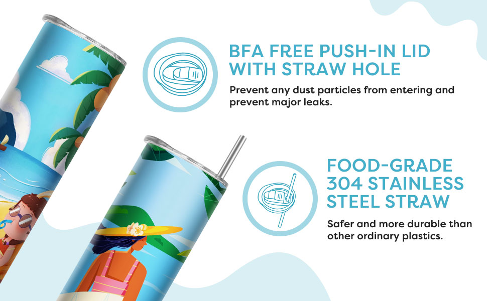 Balla Dúbailte Cruach Dhosmálta Inslithe le Lids Straws mionsonraí a