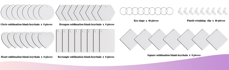 Sublimation Blank Keychain Heat Transfer detail