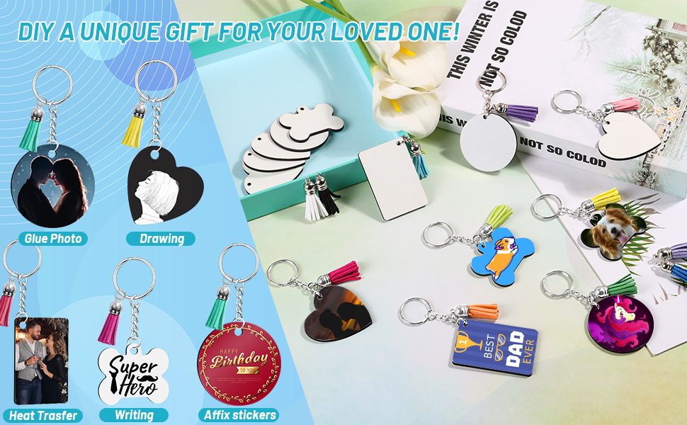 Sublimation Keychain Blanks Bulk detail