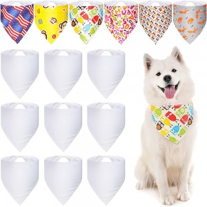 DIY sublimering pet bandana varmeoverføring vaskbar trekant hund skjerf sublimering blank