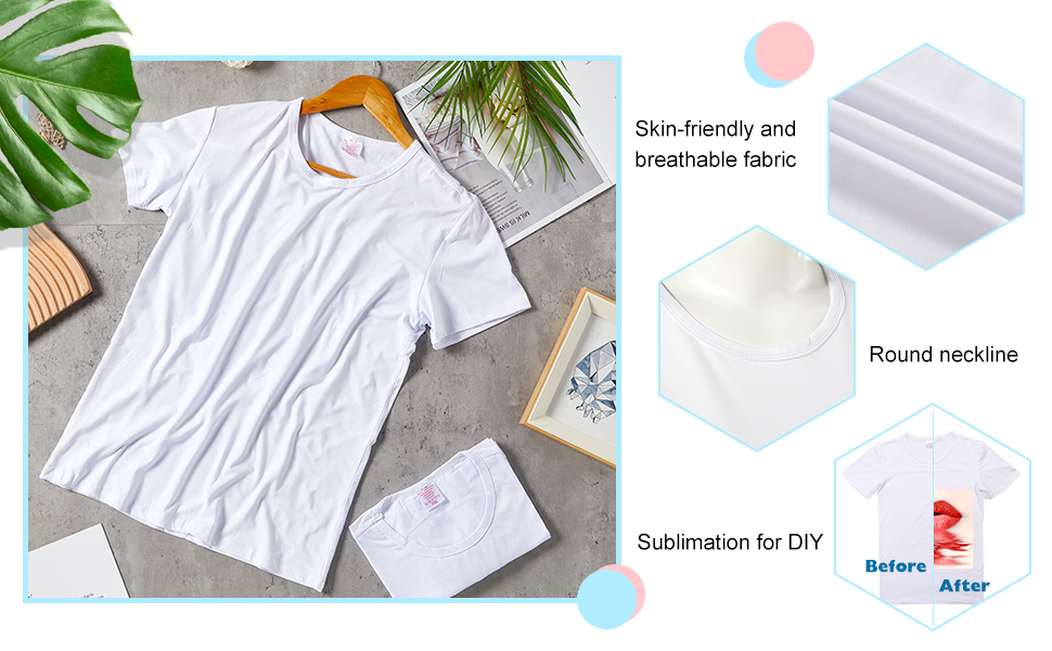 Women Sublimation Blank T-Shirt detail 1