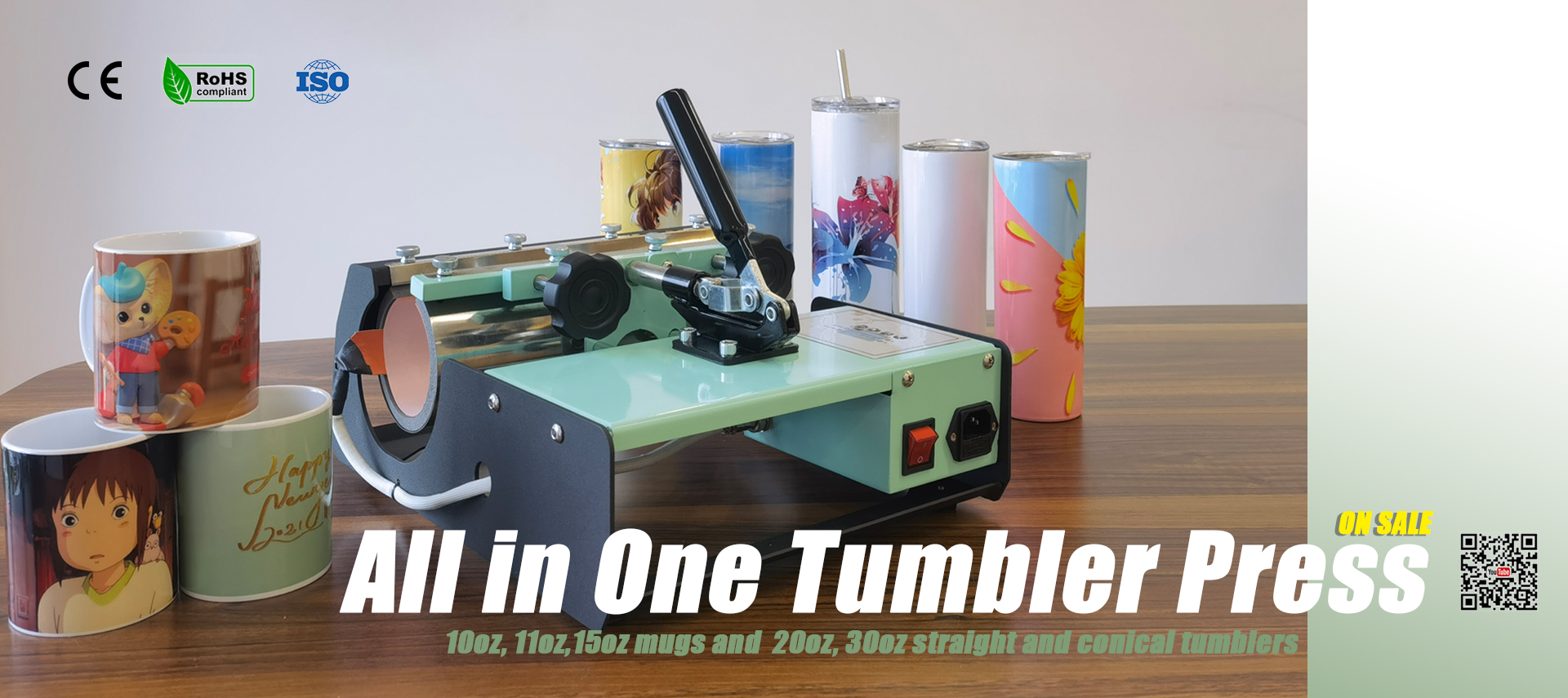 Hur använder jag en muggpress för att helt sublimatera en mager tumlare?